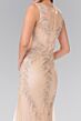 Elizabeth K GL2289 Boat Neckline Embellished Lace Dress