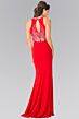 Elizabeth K GL2294 Keyhole Back Embellished Bodice Dress