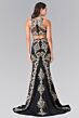 Elizabeth K GL2296 Illusion Top Embroidered 2-Piece Dress