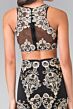 Elizabeth K GL2296 Illusion Top Embroidered 2-Piece Dress