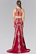 Elizabeth K GL2296 Illusion Top Embroidered 2-Piece Dress