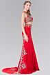 Elizabeth K GL2296 Illusion Top Embroidered 2-Piece Dress