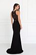 Elizabeth K GL2298 Illusion Waist Embellished Bodice Dress