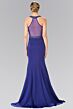 Elizabeth K GL2303 Sheer Back Keyhole Neck Dress