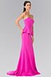 Elizabeth K GL2304 Side Peplum Strapless Dress
