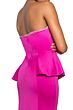 Elizabeth K GL2304 Side Peplum Strapless Dress