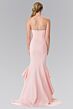 Elizabeth K GL2305 Ruffle Skirt Notched Neckline Dress