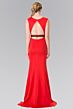 Elizabeth K GL2306 Beaded Belt Cutout Back Dress