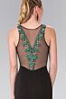Elizabeth K GL2310 Illusion Back Embellished Bodice Dress
