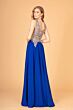 Elizabeth K GL2311 Embroidered Bodice A-Line Chiffon Dress