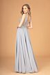 Elizabeth K GL2311 Embroidered Bodice A-Line Chiffon Dress
