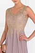 Elizabeth K GL2311 Embroidered Bodice A-Line Chiffon Dress