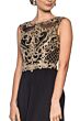 Elizabeth K GL2316 Illusion Back Embroidered Top Dress