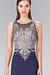 Elizabeth K GL2323 Embroidered Bodice Scoop Neck Dress