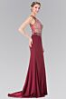 Elizabeth K GL2323 Embroidered Bodice Scoop Neck Dress