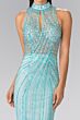 Elizabeth K GL2330 Godet Skirt Illusion Bodice Dress