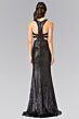 Elizabeth K GL2333 Racerback Mock Two Piece Sequin Dress