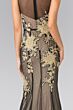 Elizabeth K GL2335 Sheer Back Embroidered Dress