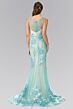 Elizabeth K GL2335 Sheer Back Embroidered Dress
