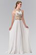 Elizabeth K GL2340 Embroidered Top Mock Two Piece Dress
