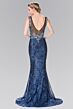 Elizabeth K GL2341 Floral Bodice Lace Skirt Dress
