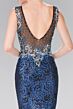 Elizabeth K GL2341 Floral Bodice Lace Skirt Dress