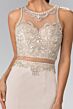 Elizabeth K GL2342 Embellished Top Illusion 2 Piece Dress