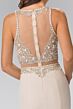 Elizabeth K GL2342 Embellished Top Illusion 2 Piece Dress