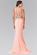 Elizabeth K GL2342 Embellished Top Illusion 2 Piece Dress