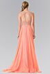 Elizabeth K GL2343 Embellished Bodice Cutout Back Dress