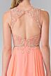 Elizabeth K GL2343 Embellished Bodice Cutout Back Dress