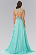Elizabeth K GL2343 Embellished Bodice Cutout Back Dress