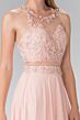 Elizabeth K GL2347 Embroidered Top Mock Two Piece Dress