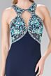 Elizabeth K GL2355 Embellished Top Multi Cutout Dress