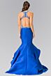 Elizabeth K GL2357 Ruffle Skirt Cutout Back Embellished Dress