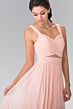 Elizabeth K GL2366 Midriff Keyhole Ruched Top Bridesmaid Dress