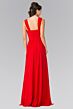 Elizabeth K GL2366 Midriff Keyhole Ruched Top Bridesmaid Dress