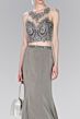 Elizabeth K GL2419 Cutout Back Embroidered 2-Piece Dress