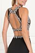 Elizabeth K GL2419 Cutout Back Embroidered 2-Piece Dress
