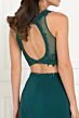 Elizabeth K GL2419 Cutout Back Embroidered 2-Piece Dress