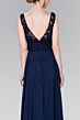 Elizabeth K GL2420 Open V-Back Lace Bodice Dress