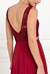 Elizabeth K GL2420 Open V-Back Lace Bodice Dress