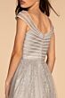 Elizabeth K GL2526 Portrait Neckline Embellished Top Dress