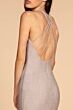 Elizabeth K GL2549 Strappy Back Plunging Neck Glitter Dress