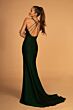 Elizabeth K GL2549 Strappy Back Plunging Neck Glitter Dress