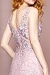 GLS by Gloria GL2564 Floral Embroidery V-Neck Dress