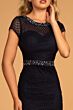 Elizabeth K GL2612 Embellished Neckline Stretch Net Dress