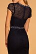 Elizabeth K GL2612 Embellished Neckline Stretch Net Dress