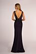 Elizabeth K GL2614 Illusion Plunging Neck V-Back Dress