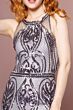 Elizabeth K GL2627 Cutout Back Illusion Neckline Dress